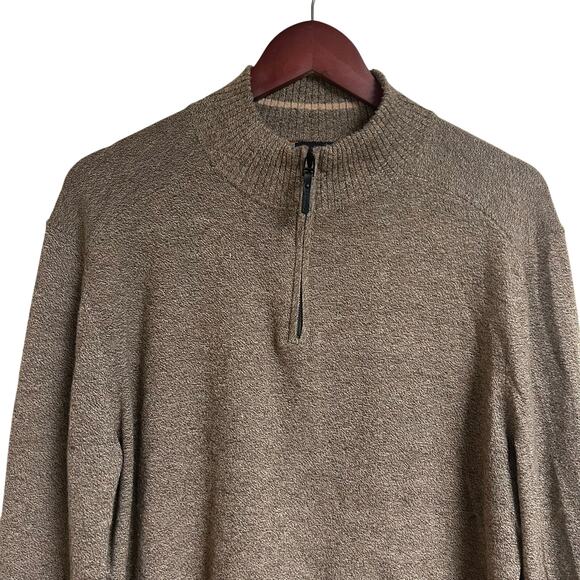 Smartwool Sweater Men's Sz Large Brown Winter Layer 1/4 Zip Pullover Jumper - Picture 4 of 7